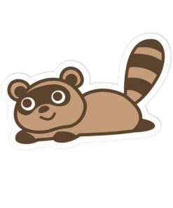 raccoon laying down
